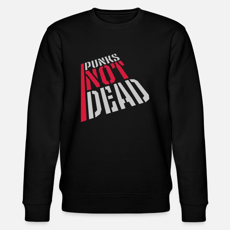 punks not dead quote - Stanley/Stella CHANGER Unisex Organic Sweatshirt - black