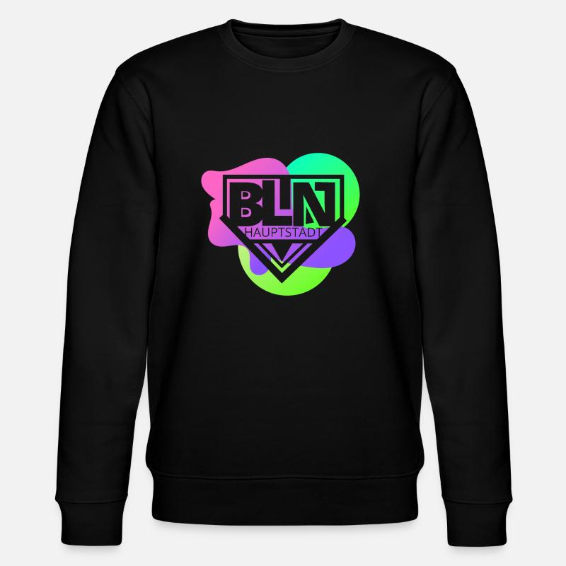 Berlin BLN Hauptstadt Stencil - Stanley/Stella Unisex Bio-Sweatshirt CHANGER - Schwarz
