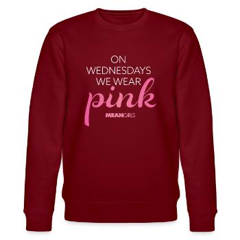 Lolita Malgré Moi - Mean Girls Pink On Wednesdays - Sweat bio CHANGER Stanley/Stella Unisexe - bordeaux - Devant - Nik (191cm) & Marisol (170cm)