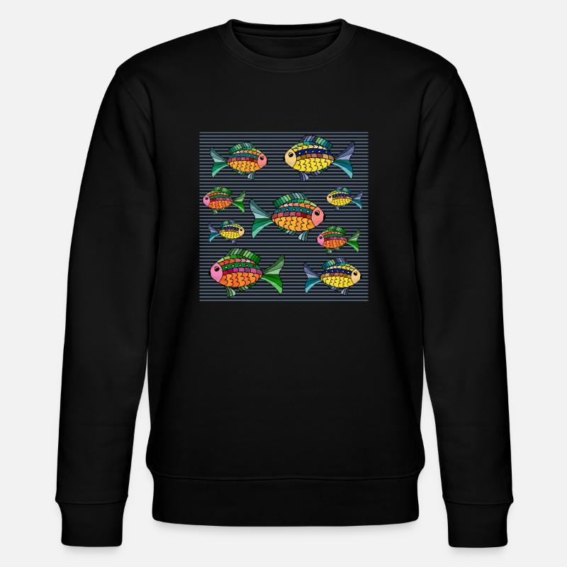 Fische - Stanley/Stella Unisex Bio-Sweatshirt CHANGER  - Schwarz