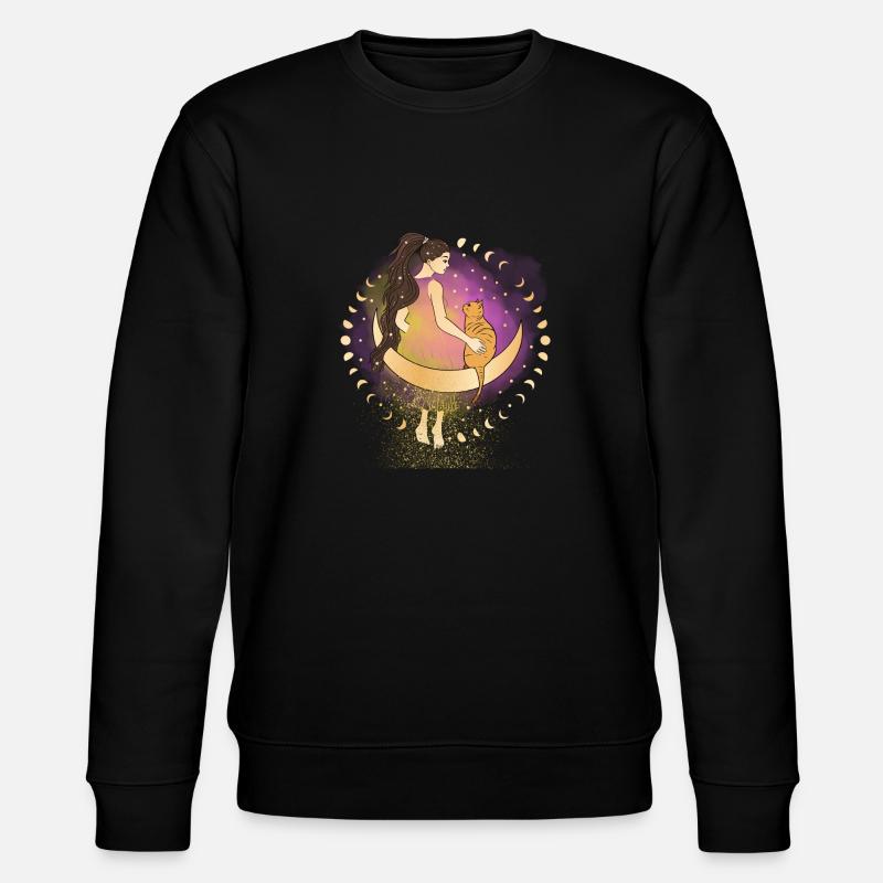 Déesse et son chat - Sweat bio CHANGER Stanley/Stella Unisexe - noir