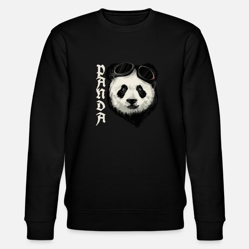 Panda - Stanley/Stella Unisex Bio-Sweatshirt CHANGER  - Schwarz