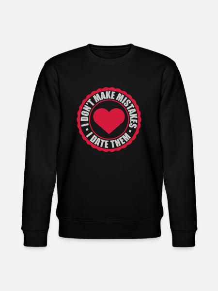 Date Mistakes Quote Logo - Stanley/Stella CHANGER Unisex Organic Sweatshirt - black