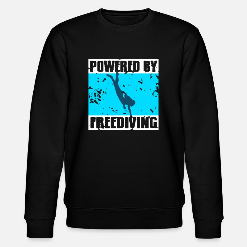 Powered By Free Tauchen Geschenkidee - Stanley/Stella Unisex Bio-Sweatshirt CHANGER  - Schwarz