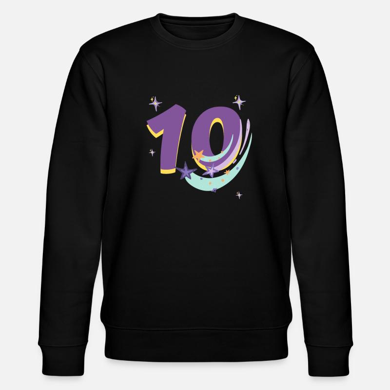10-jähriges Jubiläum (10-jähriges Geschenk) - Stanley/Stella Unisex Bio-Sweatshirt CHANGER  - Schwarz