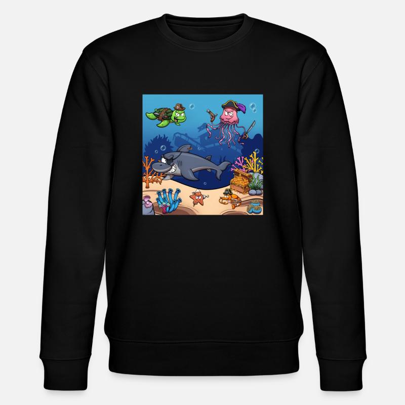 Créatures marines pirates - Sweat bio CHANGER Stanley/Stella Unisexe - noir