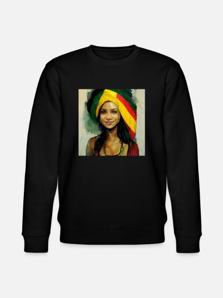women at a reggae conert - Stanley/Stella CHANGER Unisex Organic Sweatshirt - black