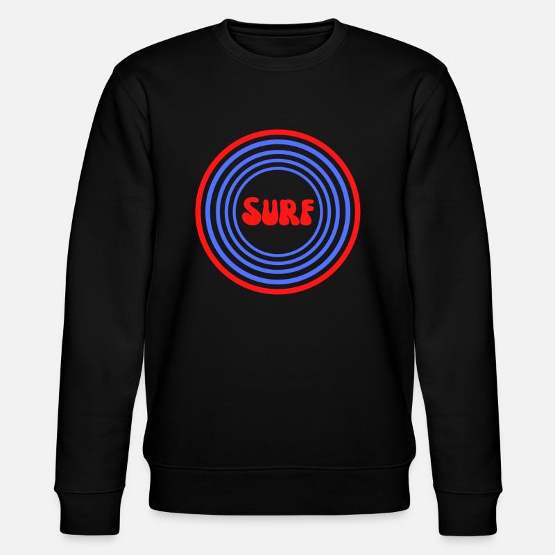 Surf Red Circles - Stanley/Stella Unisex Bio-Sweatshirt CHANGER  - Schwarz