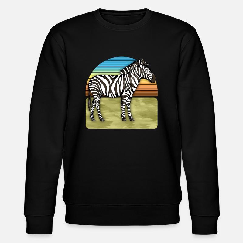 Zebra - Stanley/Stella Unisex Bio-Sweatshirt CHANGER  - Schwarz