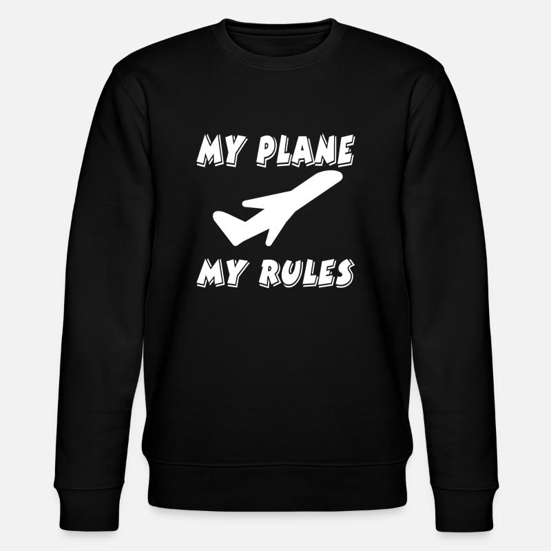 Flugzeug - Stanley/Stella Unisex Bio-Sweatshirt CHANGER  - Schwarz
