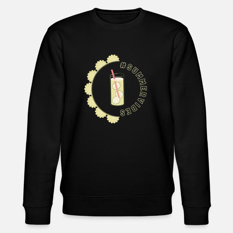 Summer vibes - Gurken Design - Stanley/Stella Unisex Bio-Sweatshirt CHANGER - Schwarz