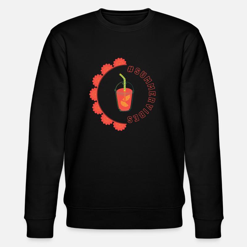 Ambiance estivale - Orange Design - Sweat bio CHANGER Stanley/Stella Unisexe - noir