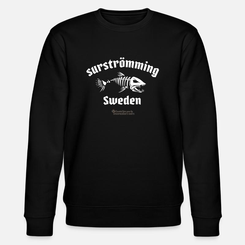 Surströmming Schweden skelettierter Hering - Stanley/Stella Unisex Bio-Sweatshirt CHANGER  - Schwarz