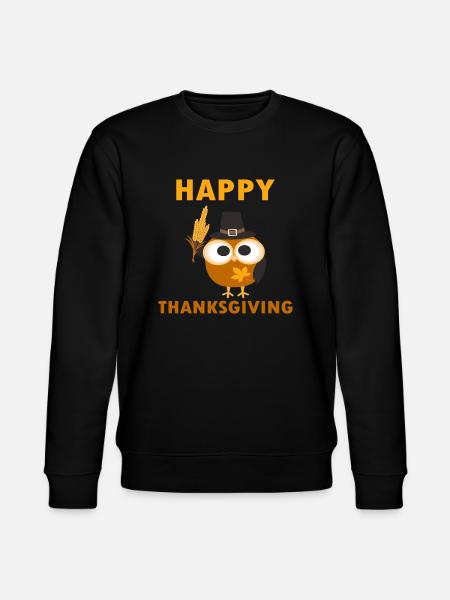 Happy Thanksgiving - Stanley/Stella CHANGER Unisex Organic Sweatshirt - black