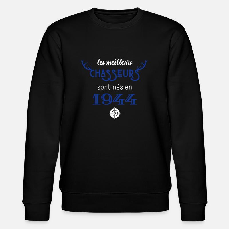 Anniversaire chasseur 1944 - Sweat bio CHANGER Stanley/Stella Unisexe - noir