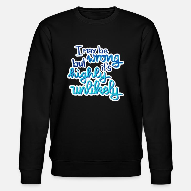 Klugscheißer Spruch - Stanley/Stella Unisex Bio-Sweatshirt CHANGER  - Schwarz