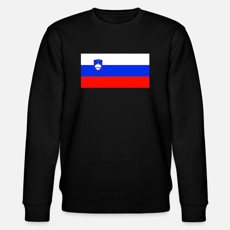 Slowenische Flagge - Stanley/Stella Unisex Bio-Sweatshirt CHANGER - Schwarz