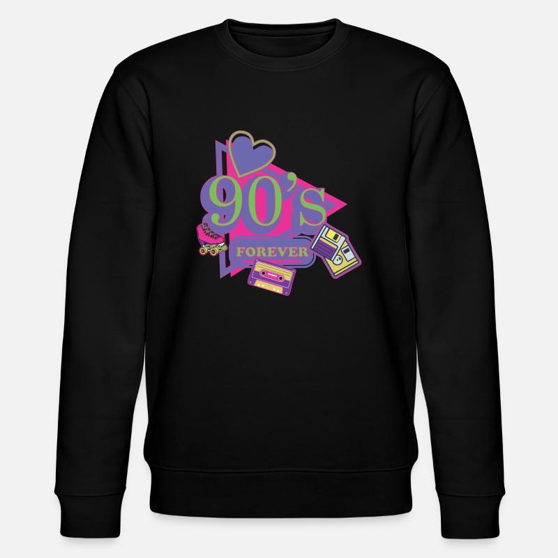 1990iger Sprüche 90s Geschenksidee - Stanley/Stella Unisex Bio-Sweatshirt CHANGER  - Schwarz