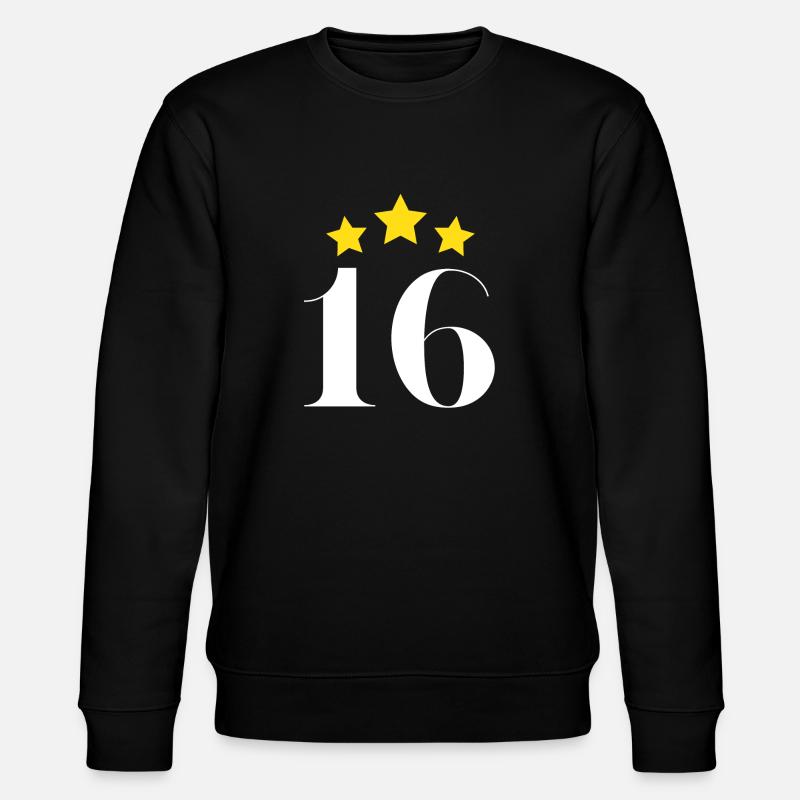 16th anniversary starred - Stanley/Stella CHANGER Unisex Organic Sweatshirt - black