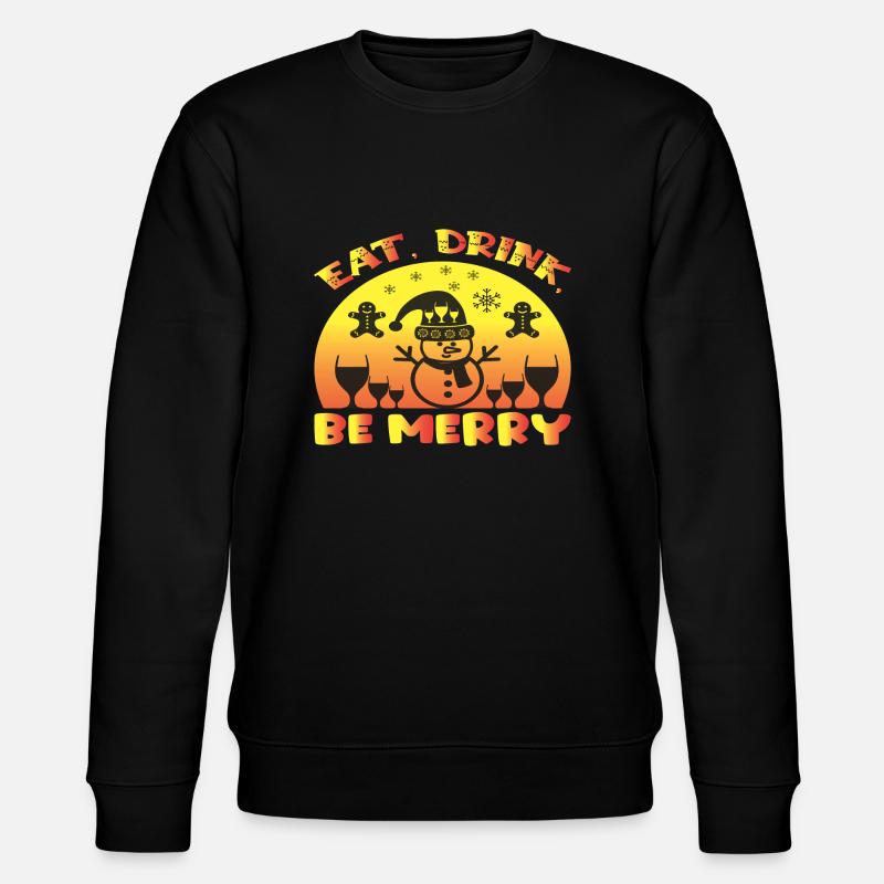 Eat Drink be Merry - Stanley/Stella Unisex Bio-Sweatshirt CHANGER - Schwarz