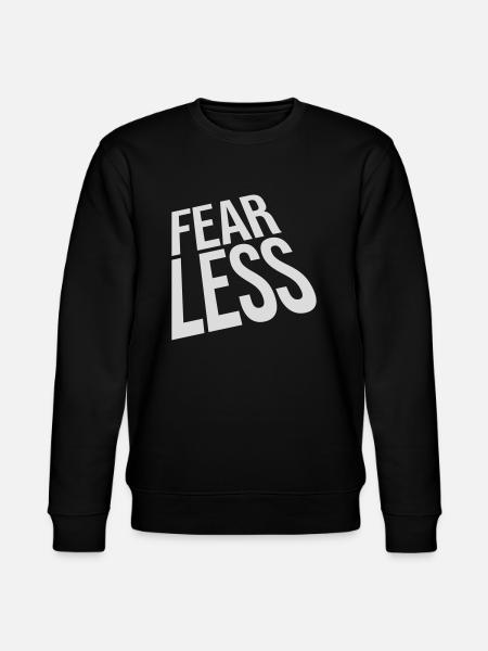 fearless Text Zitat Design - Stanley/Stella Unisex Bio-Sweatshirt CHANGER - Schwarz