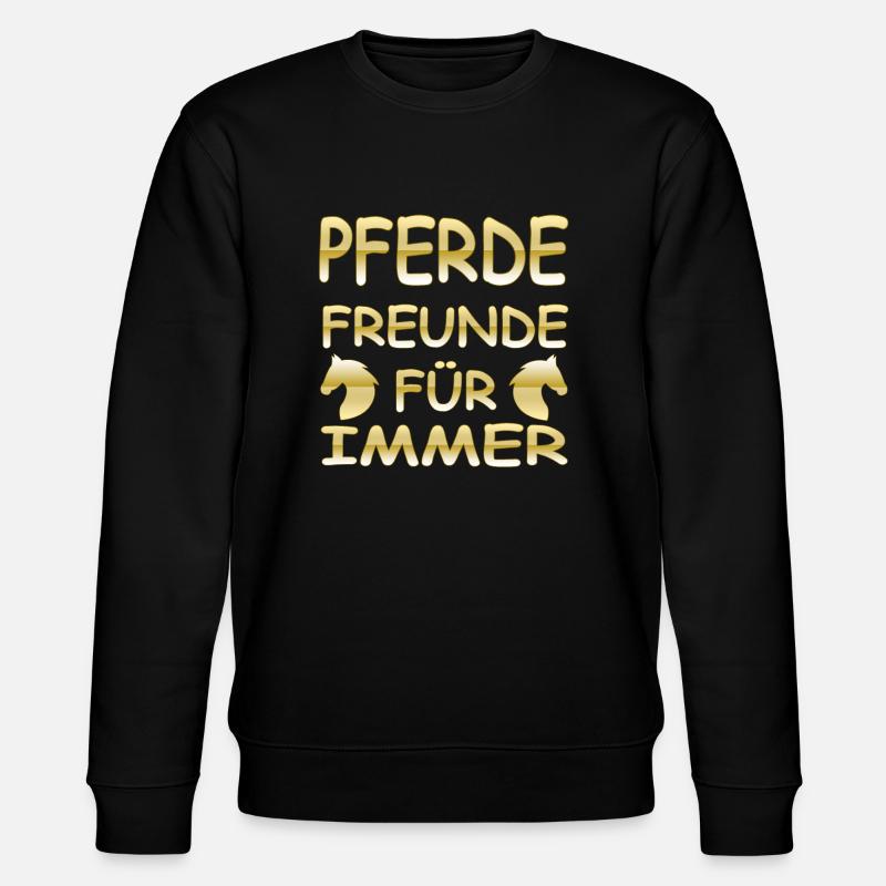 Pferde - Stanley/Stella Unisex Bio-Sweatshirt CHANGER  - Schwarz