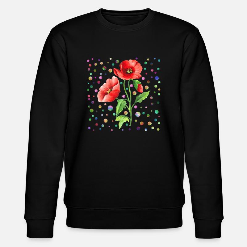 Fleur - Sweat bio CHANGER Stanley/Stella Unisexe - noir