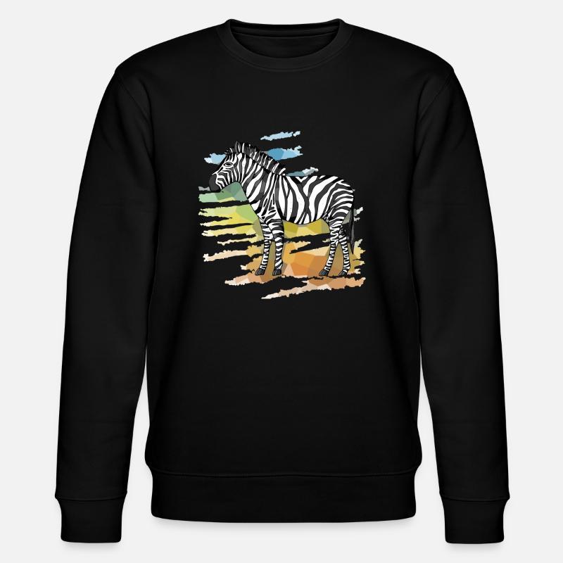 Zebra - Stanley/Stella Unisex Bio-Sweatshirt CHANGER  - Schwarz