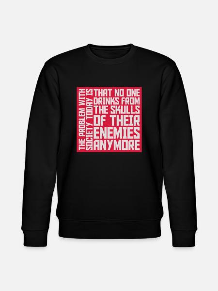 drinks from enemies skulls - Stanley/Stella CHANGER Unisex Organic Sweatshirt - black