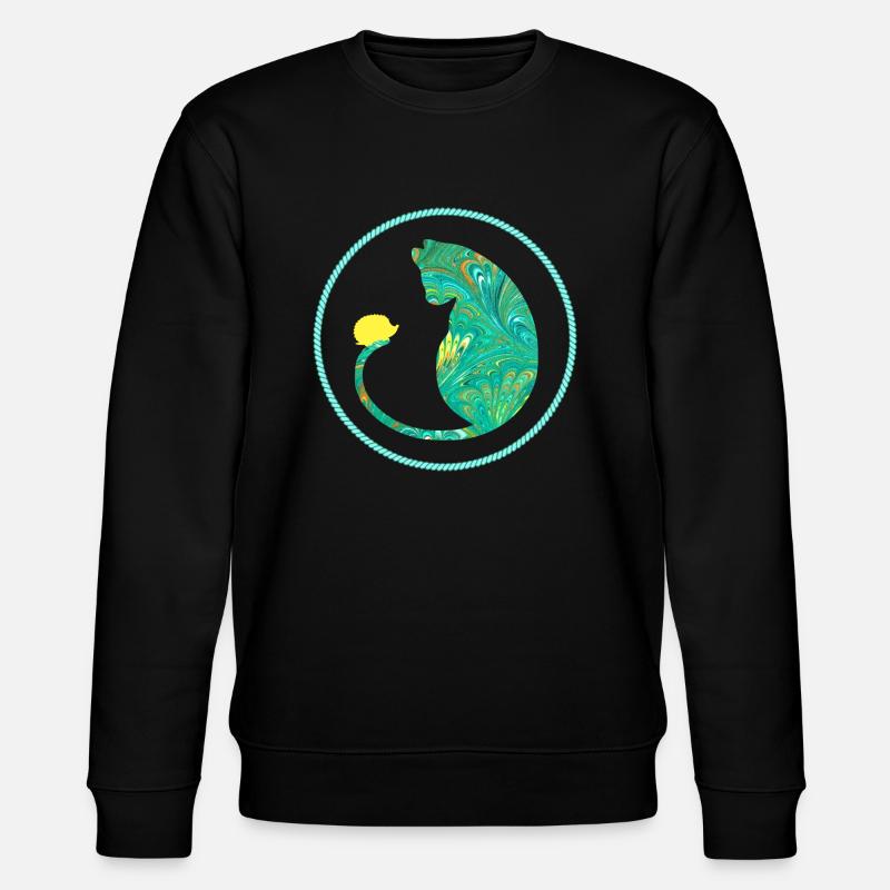 Chat avec hérisson E 71 - Sweat bio CHANGER Stanley/Stella Unisexe - noir