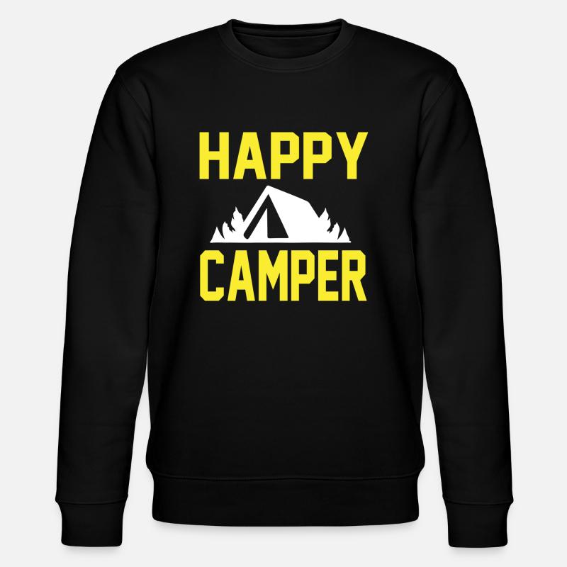 Happy Camper - Stanley/Stella Unisex Bio-Sweatshirt CHANGER  - Schwarz