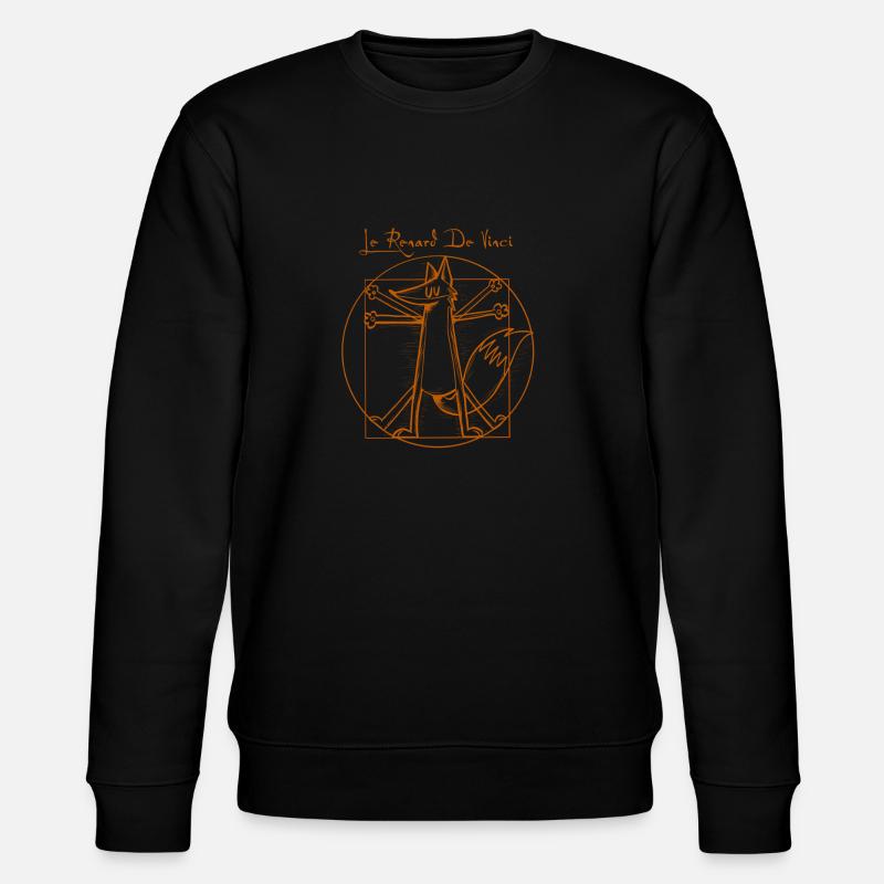 Le Renard de Vinci Brown - Sweat bio CHANGER Stanley/Stella Unisexe - noir