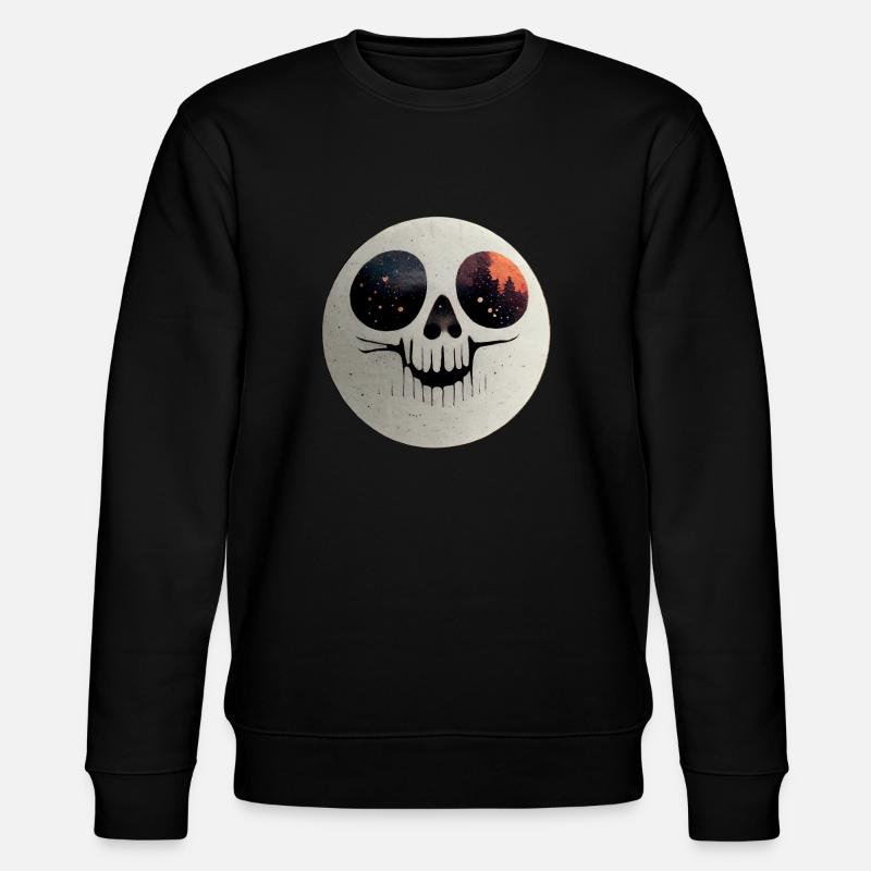 Happy Skull - Stanley/Stella Unisex Bio-Sweatshirt CHANGER  - Schwarz