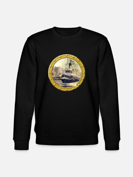 Steam tugs - Stanley/Stella CHANGER Unisex Organic Sweatshirt - black