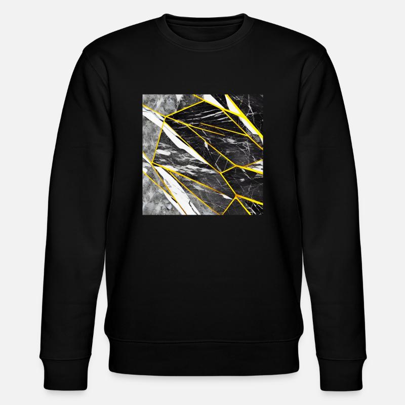 Schwarz Gold Marmorimitat - Stanley/Stella Unisex Bio-Sweatshirt CHANGER  - Schwarz