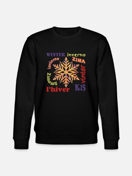 Winter multilingual E 53 - Stanley/Stella CHANGER Unisex Organic Sweatshirt - black
