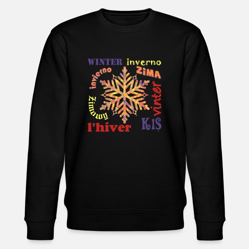 Hiver multilingue E 53 - Sweat bio CHANGER Stanley/Stella Unisexe - noir