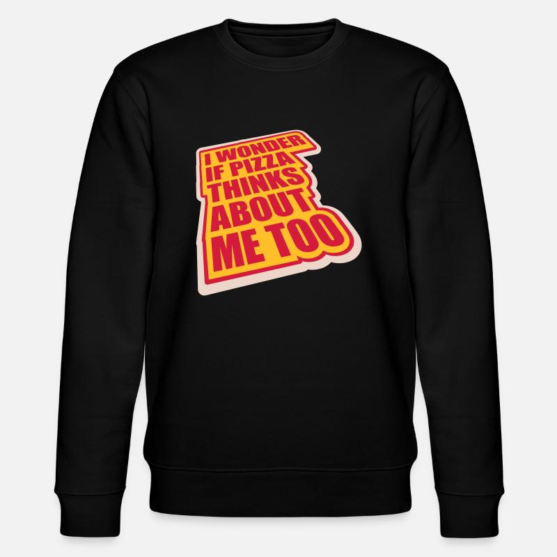 pizza thinks about me - Stanley/Stella Unisex Bio-Sweatshirt CHANGER  - Schwarz