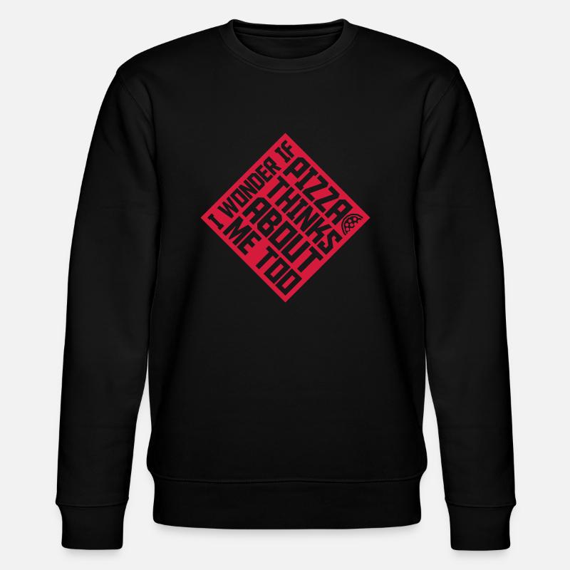 La pizza pense à moi - Sweat bio CHANGER Stanley/Stella Unisexe - noir