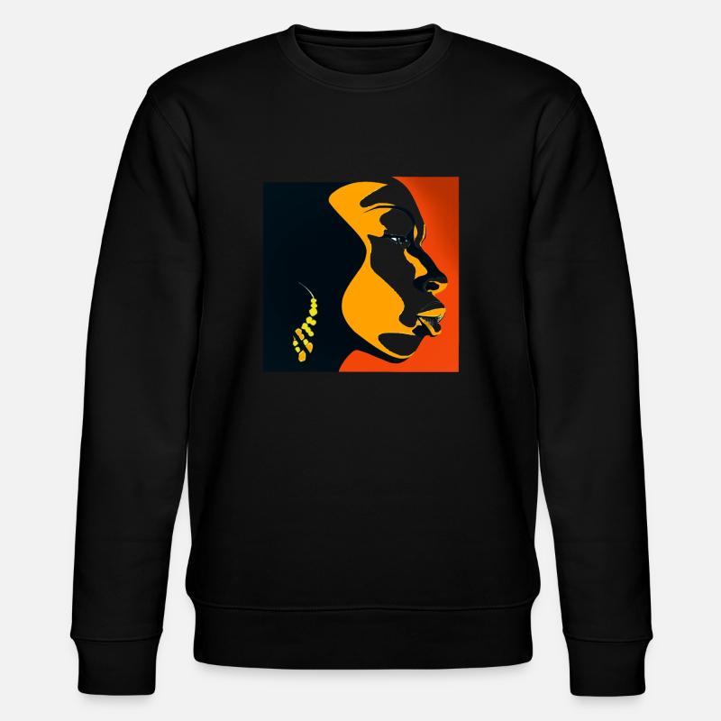 Visage féminin 2 - Sweat bio CHANGER Stanley/Stella Unisexe - noir