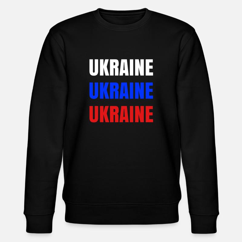 Ukraine Russian Flag - Stanley/Stella Unisex Bio-Sweatshirt CHANGER  - Schwarz