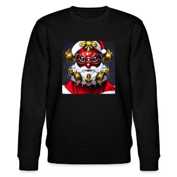 Series: distopia of christmas - Stanley/Stella CHANGER Unisex Organic Sweatshirt - black - Front - Nik (191cm) & Marisol (170cm)
