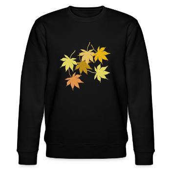 Ahornblatt - Stanley/Stella Unisex Bio-Sweatshirt CHANGER  - Schwarz - Vorne - Nik (191cm) & Marisol (170cm)