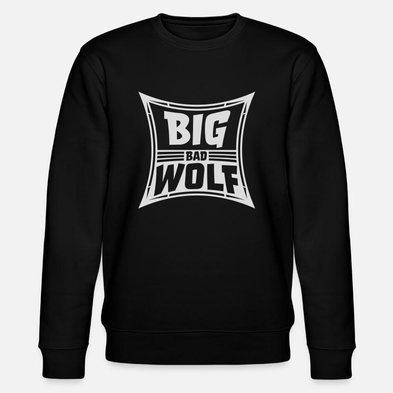 big bad wolf Zitat - Stanley/Stella Unisex Bio-Sweatshirt CHANGER  - Schwarz