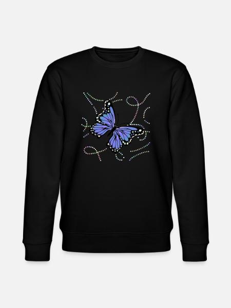 Schmetterling - Stanley/Stella Unisex Bio-Sweatshirt CHANGER  - Schwarz
