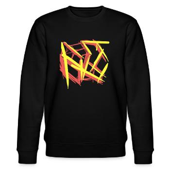 Multicolored cube - Stanley/Stella CHANGER Unisex Organic Sweatshirt - black - Front - Nik (191cm) & Marisol (170cm)