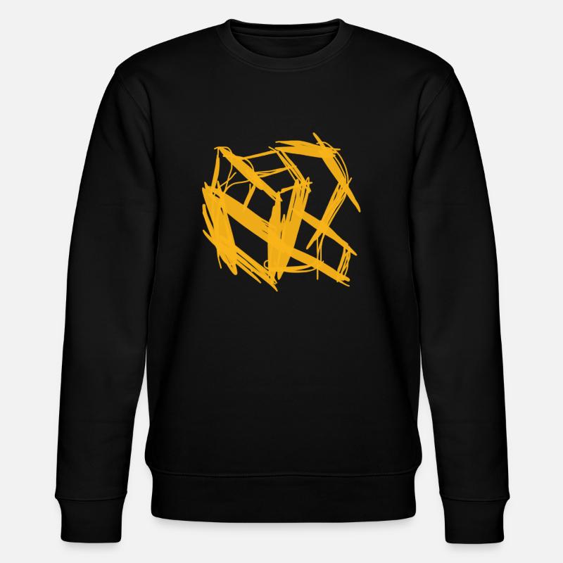 Cube orange - Sweat bio CHANGER Stanley/Stella Unisexe - noir