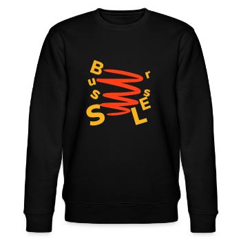 Brussels Bruxelles Brüssel - Stanley/Stella Unisex Bio-Sweatshirt CHANGER  - Schwarz - Vorne - Nik (191cm) & Marisol (170cm)