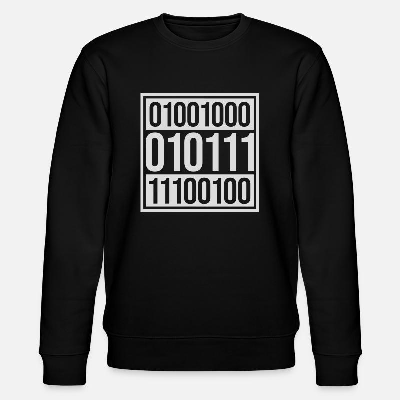 Binär Code Programm Sprache - Stanley/Stella Unisex Bio-Sweatshirt CHANGER  - Schwarz