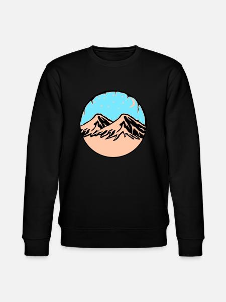 Starry Sky Mountains - Stanley/Stella CHANGER Unisex Organic Sweatshirt - black